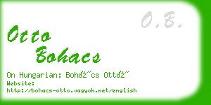 otto bohacs business card